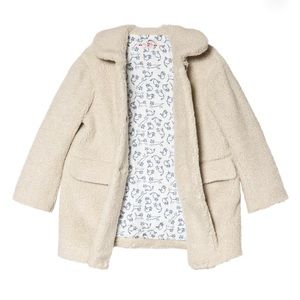 Bonpoint cream faux shearling coat